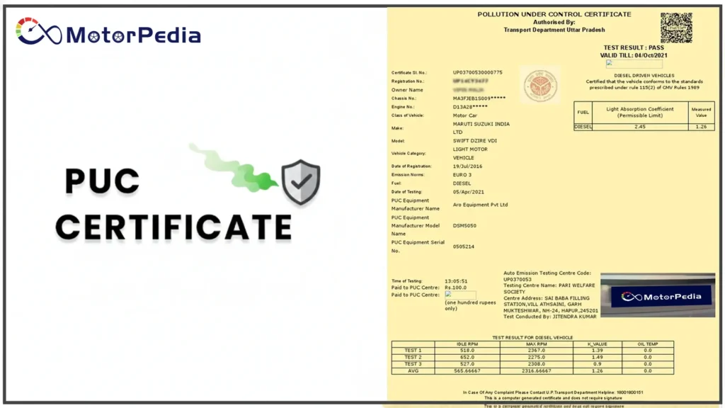 puc certificate