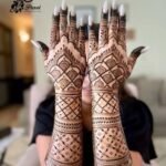 instagram modern back hand mehndi design